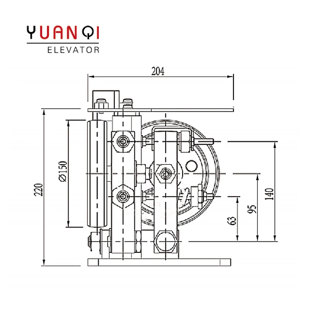 KONE Lift Spare Parts Elevator Roller Guide Shoe HZ150