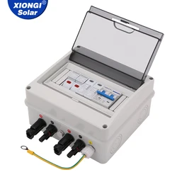Solar photovoltaic PV Combiner Box With Lightning Protection 1Input 1 Output DC 600V Fuse MCB SPD Waterproof Box IP65 1 String