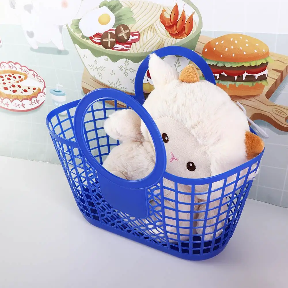 1Pcs Plastic Hand-Held Practical Hollow Kitchen Bathroom Accessories Toy Organizer Storage Basket Basket