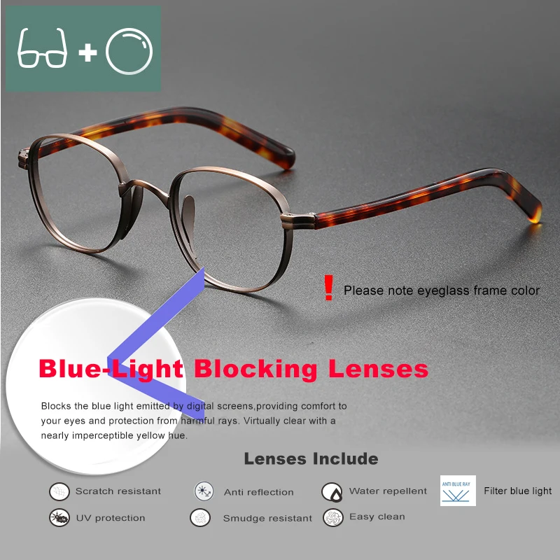 Filter Blue light Men Eyewear With Prescription Photochromic Lenses Optical Myopia Hyperopia Reading Eyewear Retro Round Glasses