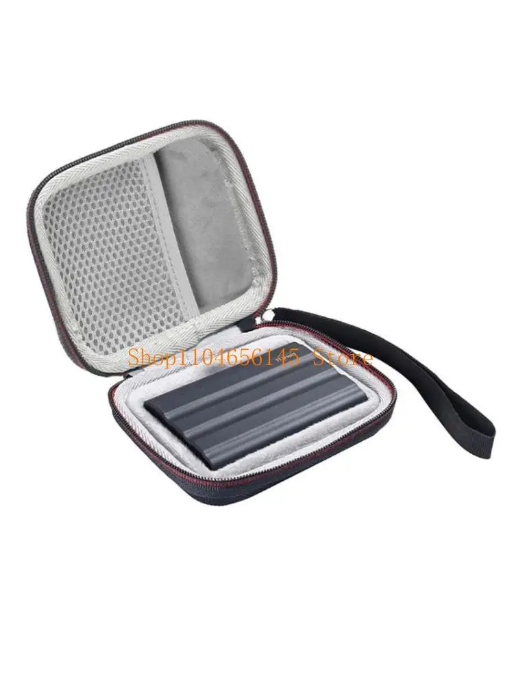 

652F Portable Storage Case for T7 Shield SSD Shockproof Hard Carrying Case Inner Mesh Pocket Crush-Proof Box Carrying Case