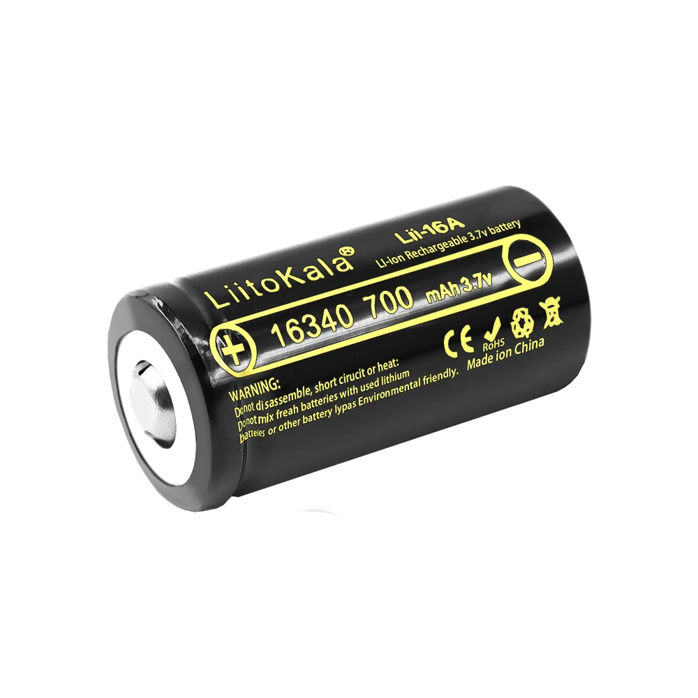 4 sztuk LiitoKala Lii-16A + box CR123A CR17345 16340 700mAh 3V bateria litowa do aparatu zabawki elektryczne latarki golarka wodomierz