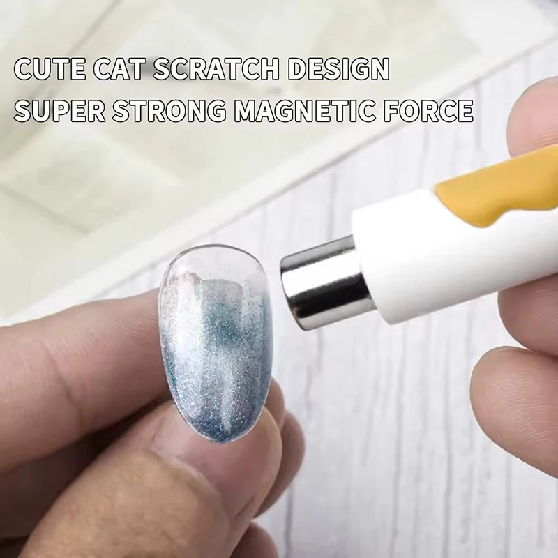 جديد الكرتون القط باو قلم مغناطيسي قوي عين القط المغناطيس عصا مسمار الفن قضيب مغناطيسي ل عين القط مسمار الفن مانيكير DIY تصميم أداة #2