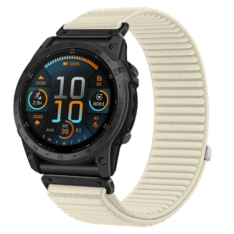 Quick Fit 26mm 22mm 20mm Braided Nylon Strap for Garmin Tactix 8/Fenix 8 E 7X 7 Pro Epix Pro/Instinct 3 for Garmin 970 965 Band view 3