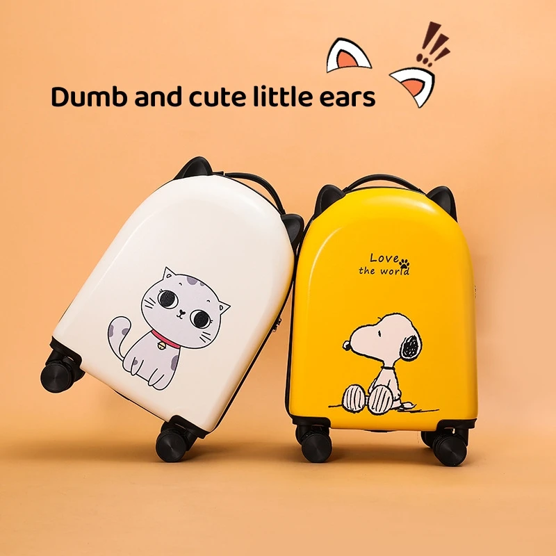 18 Inch Customizable Pattern Children's Luggage Cartoon Boarding Case Universal Roller Travel Password Trolley Box