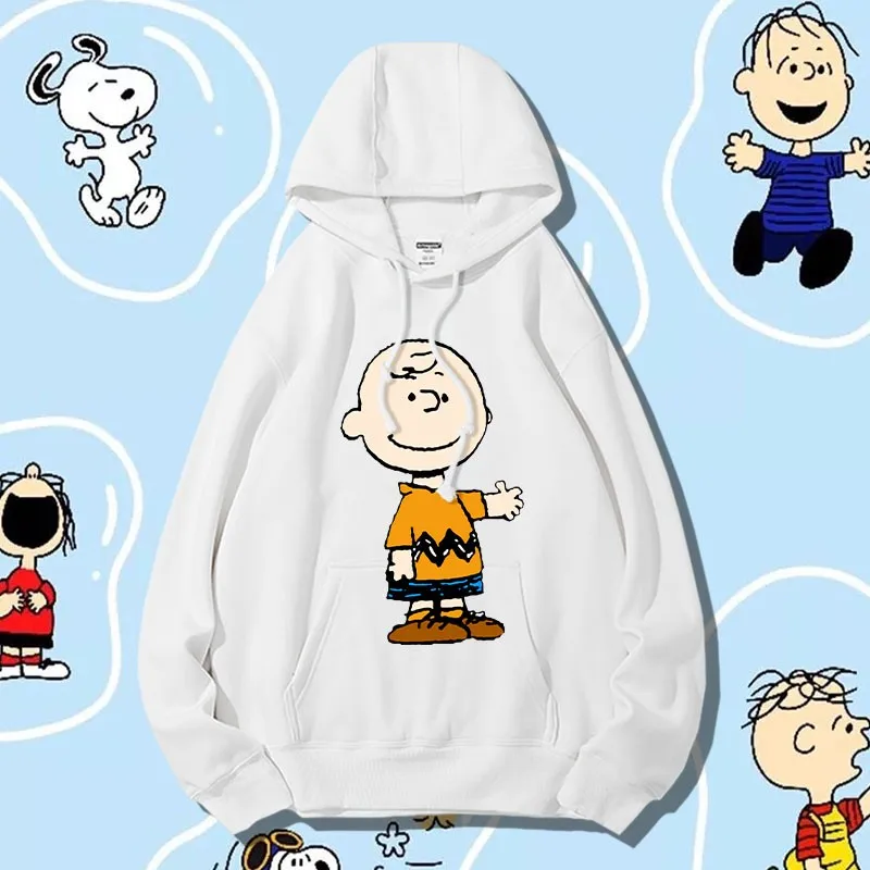 

2024 New Snoopy Printed Hoodie Men Children Peanut Animation Peripheral Snoopy Hooded Coat Thin Autumn