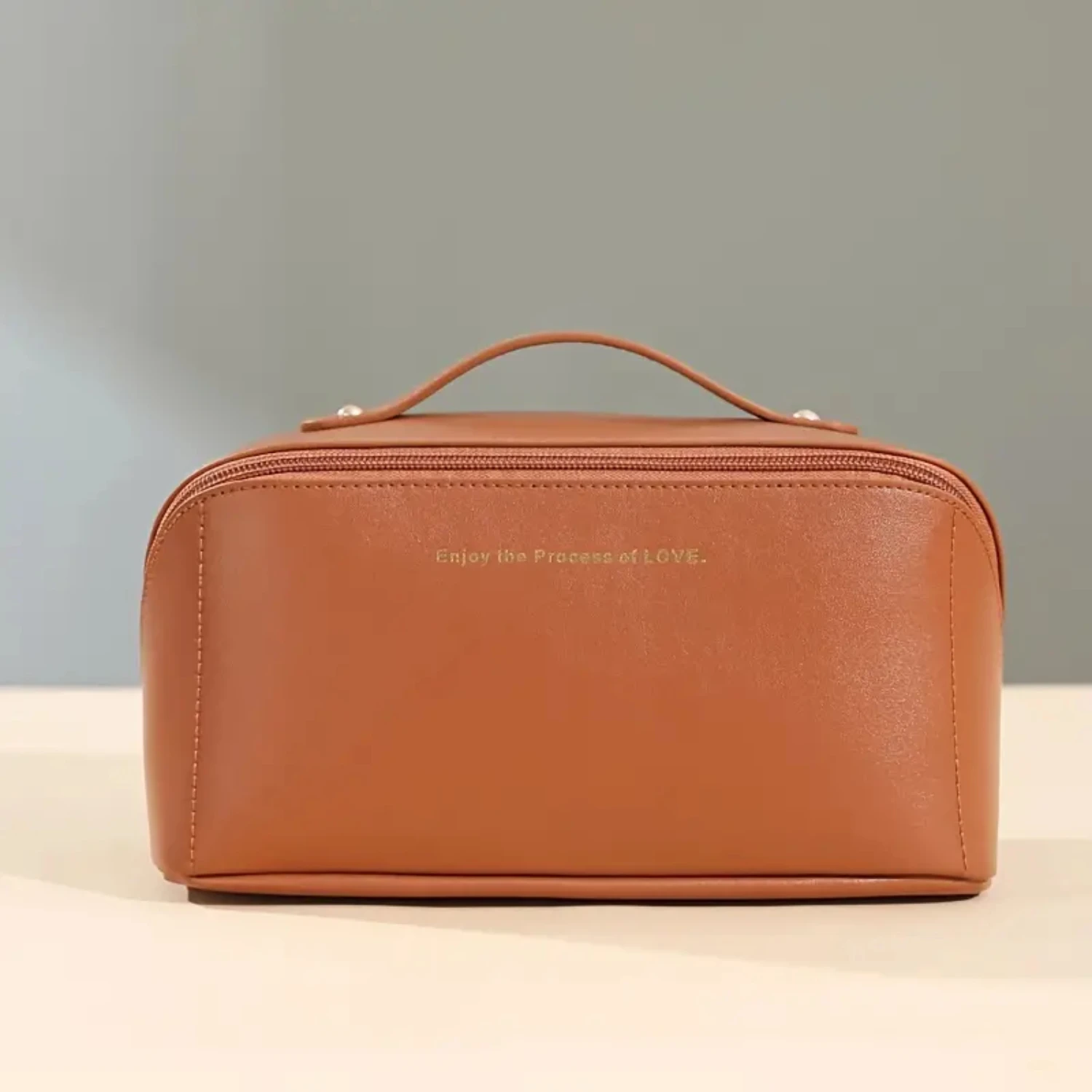 

Водонепроницаемая портативная кожаная косметичка большой емкости для женщин