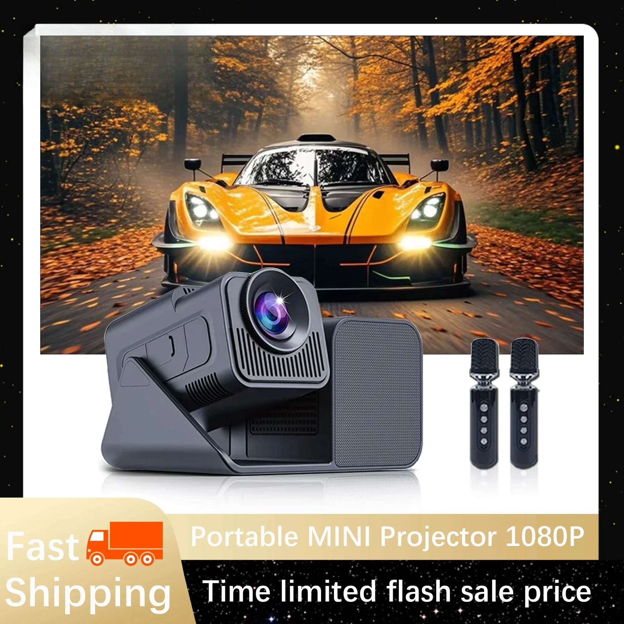 

Projector HT36 Mini Portable 4K 1080P Native 1280*720P Android11 WIFI6 BT5.2 Auto Keystone Cinema Video Beam Projectors HDMI