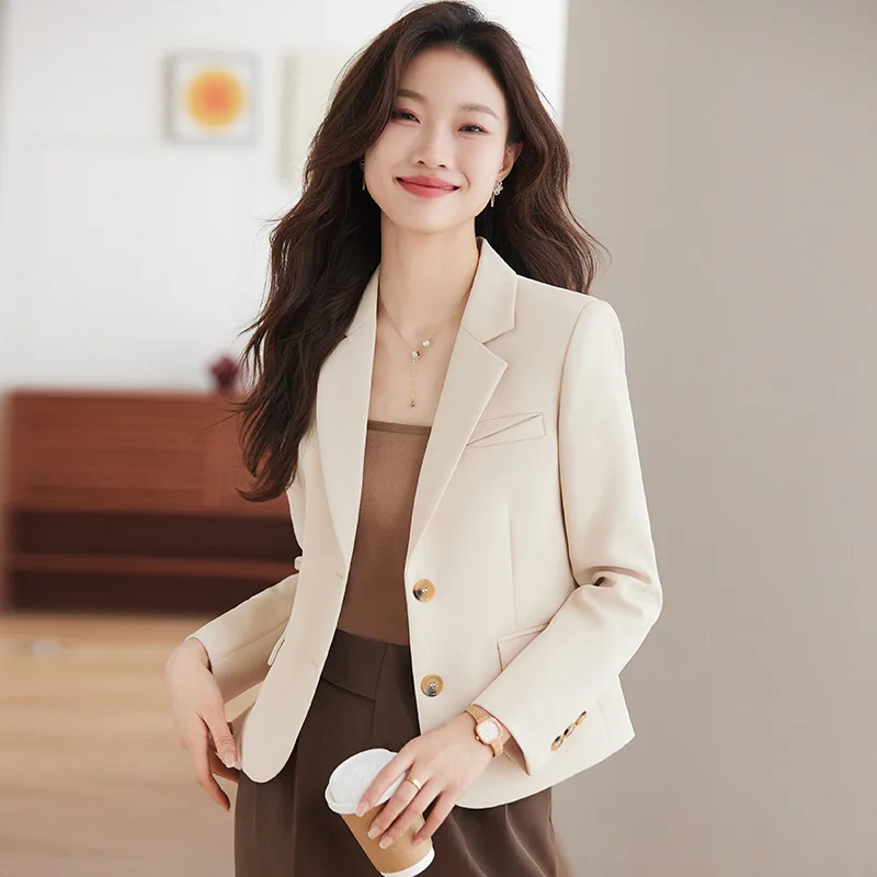 

Newest 2024 Spring Elegant Blazers Jackets Coat for Women Professional Office Ladies Business Work Wear Career Interview Outwear