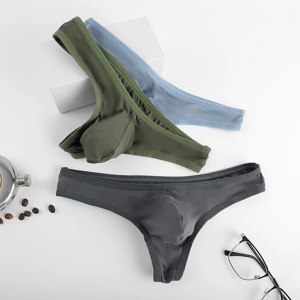 Mens Underwear Low Waist Panties T Back Thong Underpants Backless Briefs G-string Jock Strap Pouch Sexy Stretch