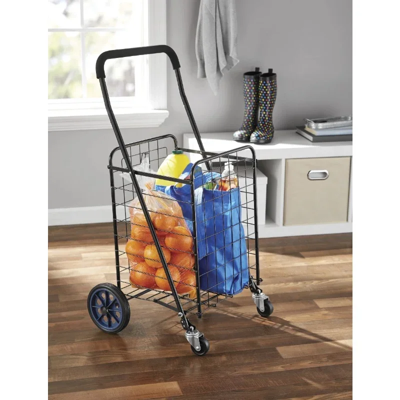 

new Black Compartment Rolling Metal Shopping / Utility Cart