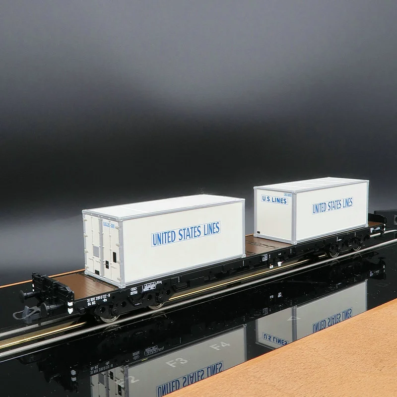 Train Model ROCO 1/87 HO Type 76714 NS Fourth Generation Container Rail Car Transport Flat Truck Compartment