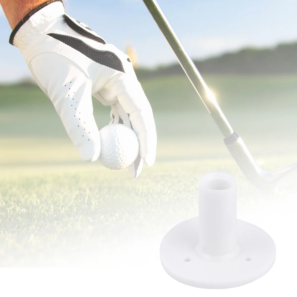 

12pcs Golf Tees Rubber Set Extra Wide Base Stand Alone or with Driving Range Mats Accessory Castle