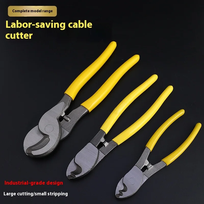 

Manual Cable Cutter, Wire Stripper and Cutter, Copper-Aluminum Cable Shears, 6/8/10-inch Stranded Wire Pliers, Electrical Tools