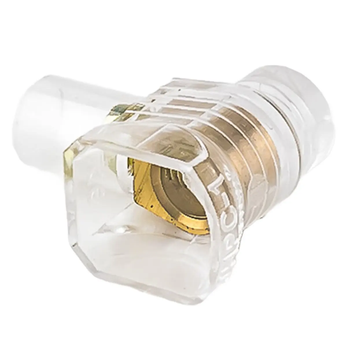 ~！【Best Seller】50Pcs PC Terminal Block 1 Ways Transparent Pure Copper Closed Easy Terminal Double Ports Crimping Cap 1/2 Positi