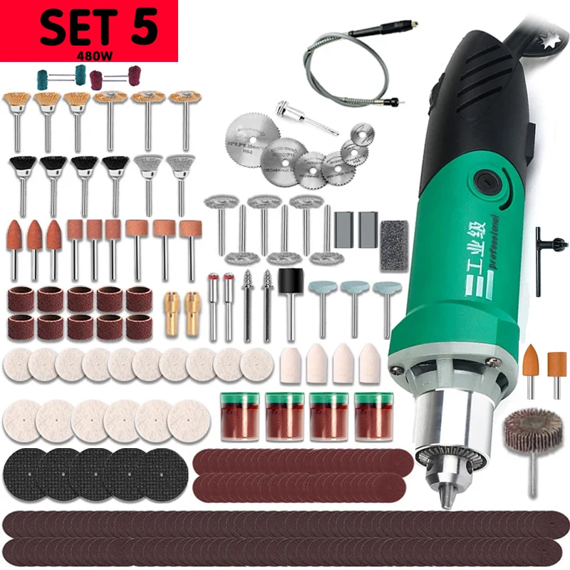 Dremel 260 W/480 W High-Power Graveur Elektrische Boor Graveren Rotary Tool Flexibele As 6-positie Variabele Snelheid Polijsten