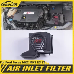 Car Air Inlet Filter Box Protection Air Fresher Cover Housing Airbox Net Car Accessories For Ford Focus MK2 MK3 RS ST 2012-2018