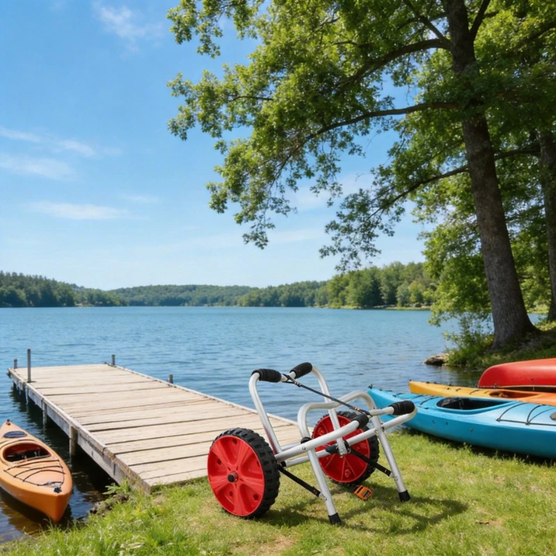 

Тележка-прицеп для перевозки каяков с тяговыми колесами и стяжными ремнями для лодок — бестселлер