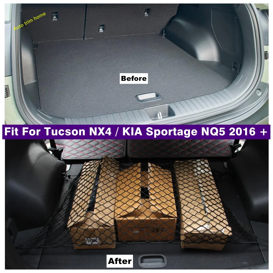 

Mesh Elastic Back Cargo Trunk Storage Organizer Luggage Net Cover Fit For Hyundai Tucson NX4 / KIA Sportage NQ5 2016 - 2025