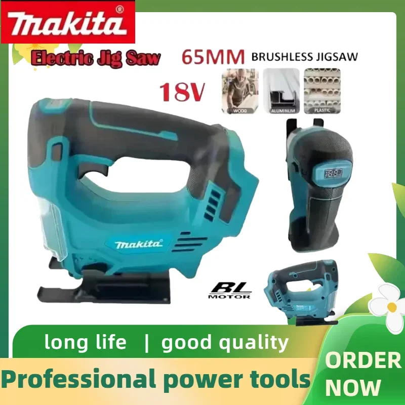 Makita 18V Cordless Jig Saw Portable 26mm Stroke Electric Curve Cutting Saw Multifunctional Woodworking Power Tool