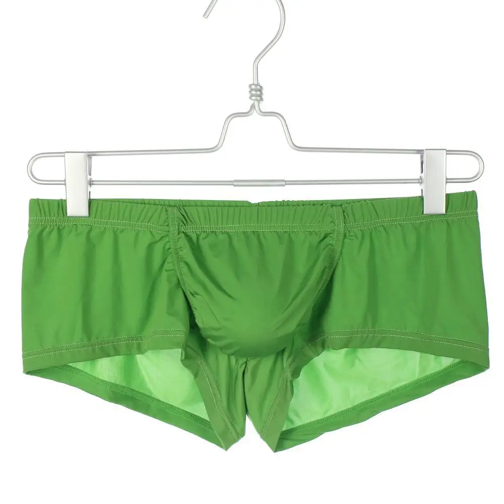 Sexy Unterwäsche Männer Eis Seide Boxer Niedrige Taille U Konvexen Beutel Männlichen Höschen Atmungsaktive Feste Unterhose Shorts Boxer Für Mann
