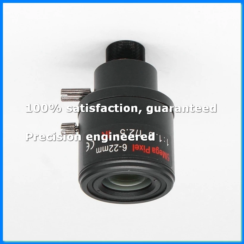 6-22mm 5MP M12 Mount Varifocal Lens F1.6 Manual Zoom Lens High-Definition Network Lens for 5MP Security Cameras A-A73M