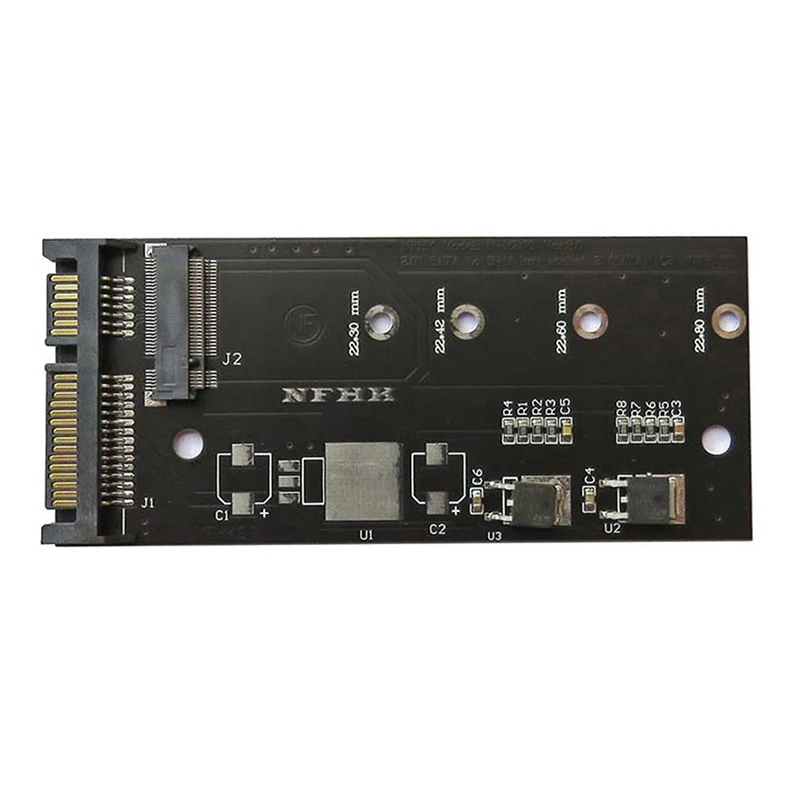 1pc B+M Key SATA M.2 Ngff Ssd To Sata 3 Raiser M.2 To Sata Adapter Expansion Card M.2 SATA Adapter Raiser M2 To SATA Adapter