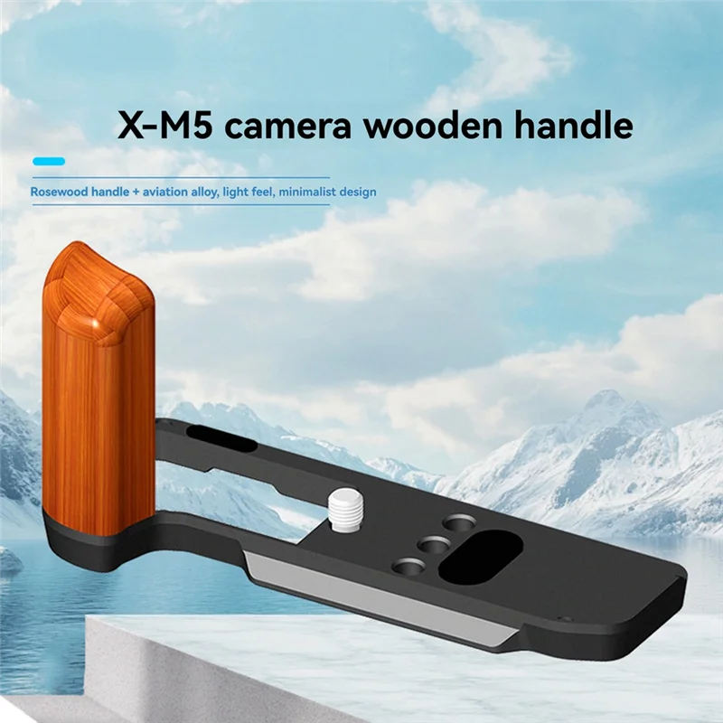 AT93-For Fuji X-M5 Camera Handle Bottom Plate Base L Plate For Fuji X-M5 L-Shaped Mounting Plate For Fuji X-M5