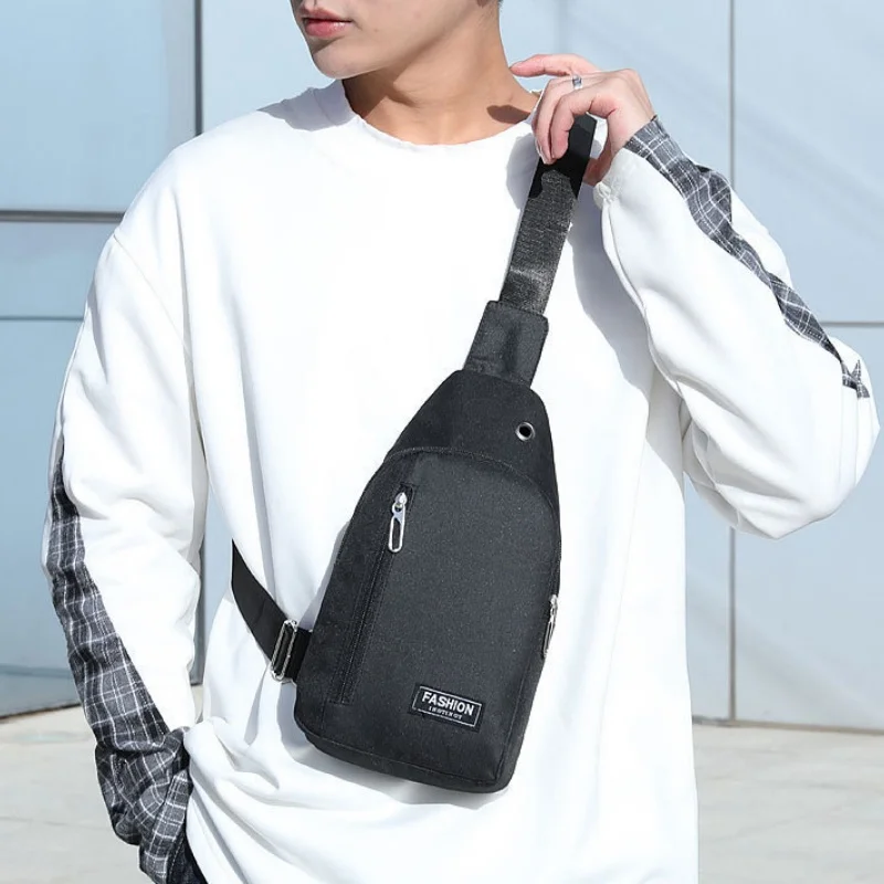 Oxford Chest Bag For Men Multifunctional Casual Fashion Trend Simple Shoulder Bag For Outdoor Sports Versatile Crossbody Bag