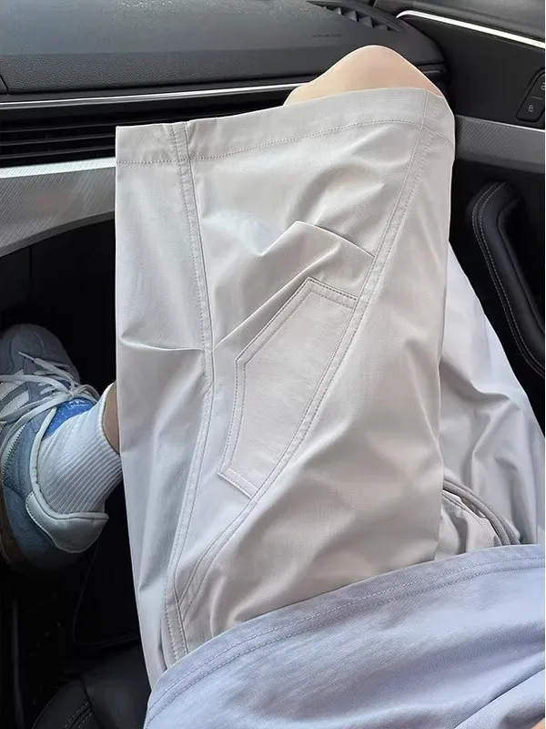 

Summer 2025 Men's Casual Loose Fit Five Inch American Workwear orts Trendy Wide Leg orts Teenage Straight Tube Pants