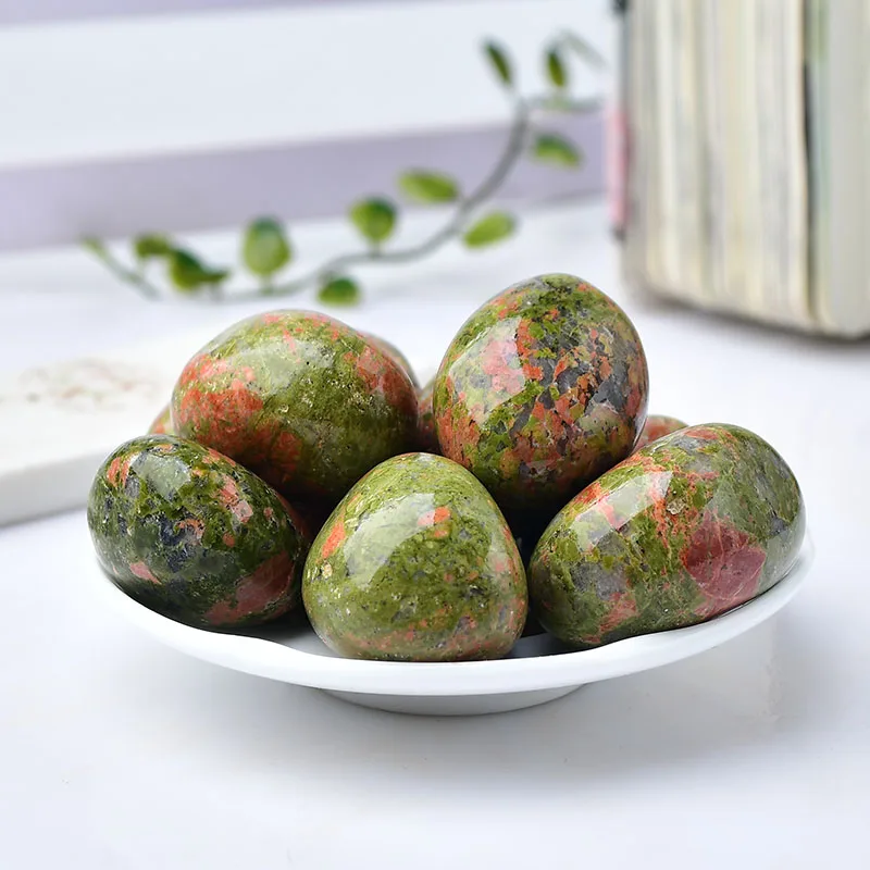 Unakite natürliche Haupt dekoration unregelmäßige Form polierte Edelstein Probe Energie Reiki heilen Aquarium Garten Dekor DIY Schmuck Handwerk