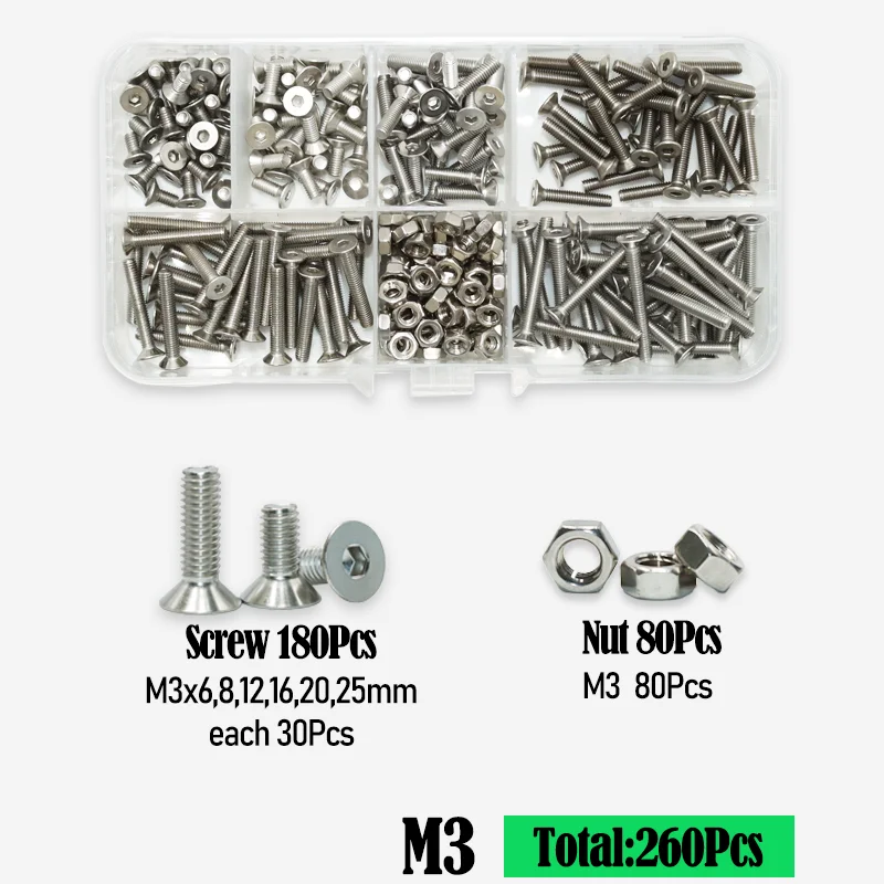 Sechs kant Innen sechs kant Innen sechs kant schraube Mutter m2 m3 m4 m5 m6 Inbus maschinen schrauben din7991 Edelstahl Möbels ch rauben – Detail 10