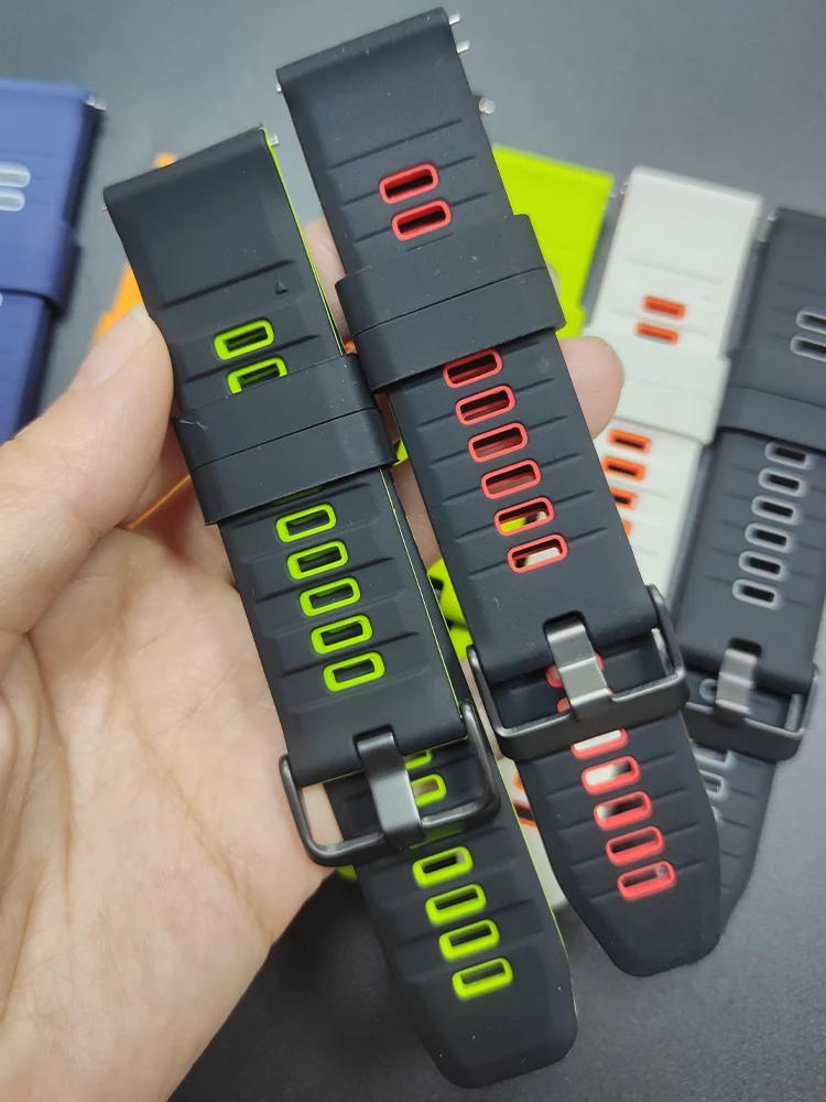 2 pièces Bracelet de montre 22mm pour Huami Amazfit Bip 6 5 UNITY/BALANCE 2/GTR 4 Bracelet de montre pour Huawei GT6 6Pro 46mm Bracelet à dégagement rapide