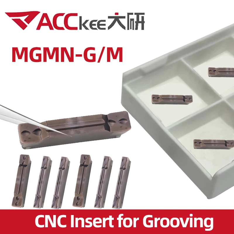 ACCKEE Carbide Inserts Grooving blades MGMN150 MGMN 200 G MGMN250 MGMN300 M MGMN400 MGMN500 AP15TF Lathe Cutter MGEHR MGEHL