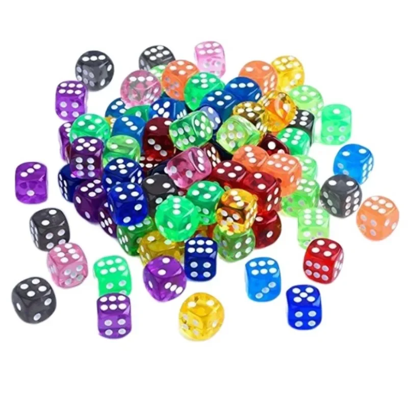 

10 шт./лот 16 мм акриловые круглые угловые цифровые кубики 6-сторонние кубики для питья вечерние азартные игры настольная игра DND кубики набор кубиков