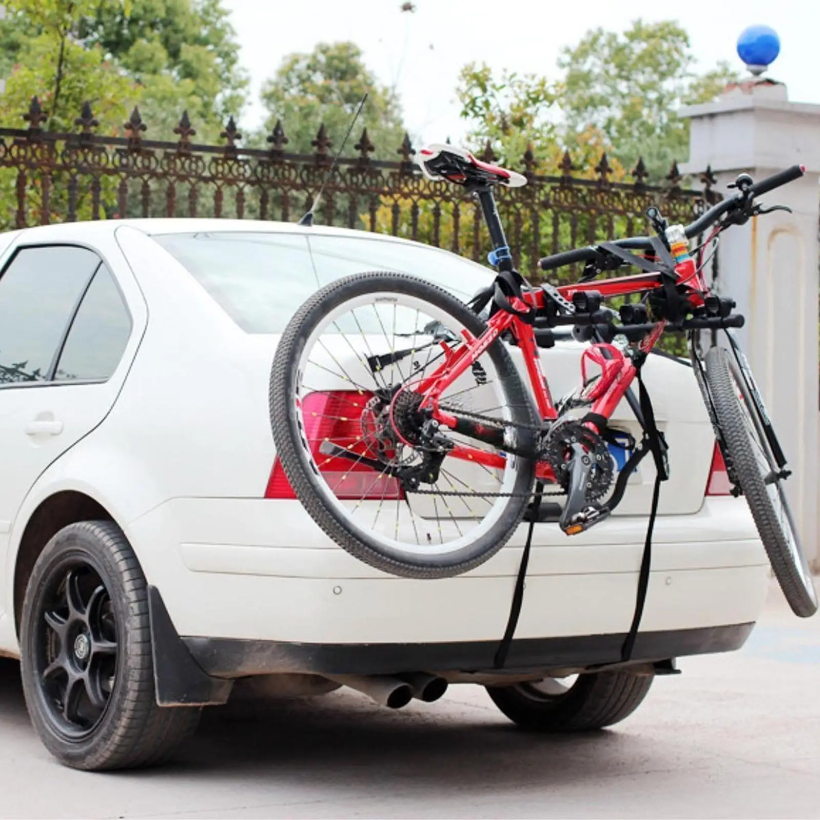 

Generic Bike Carrier Car Rear Bicycle Rack Heavy Duty Space Saving Secure Tow Ball Bicycle Hanger Hitch Mounted Holder