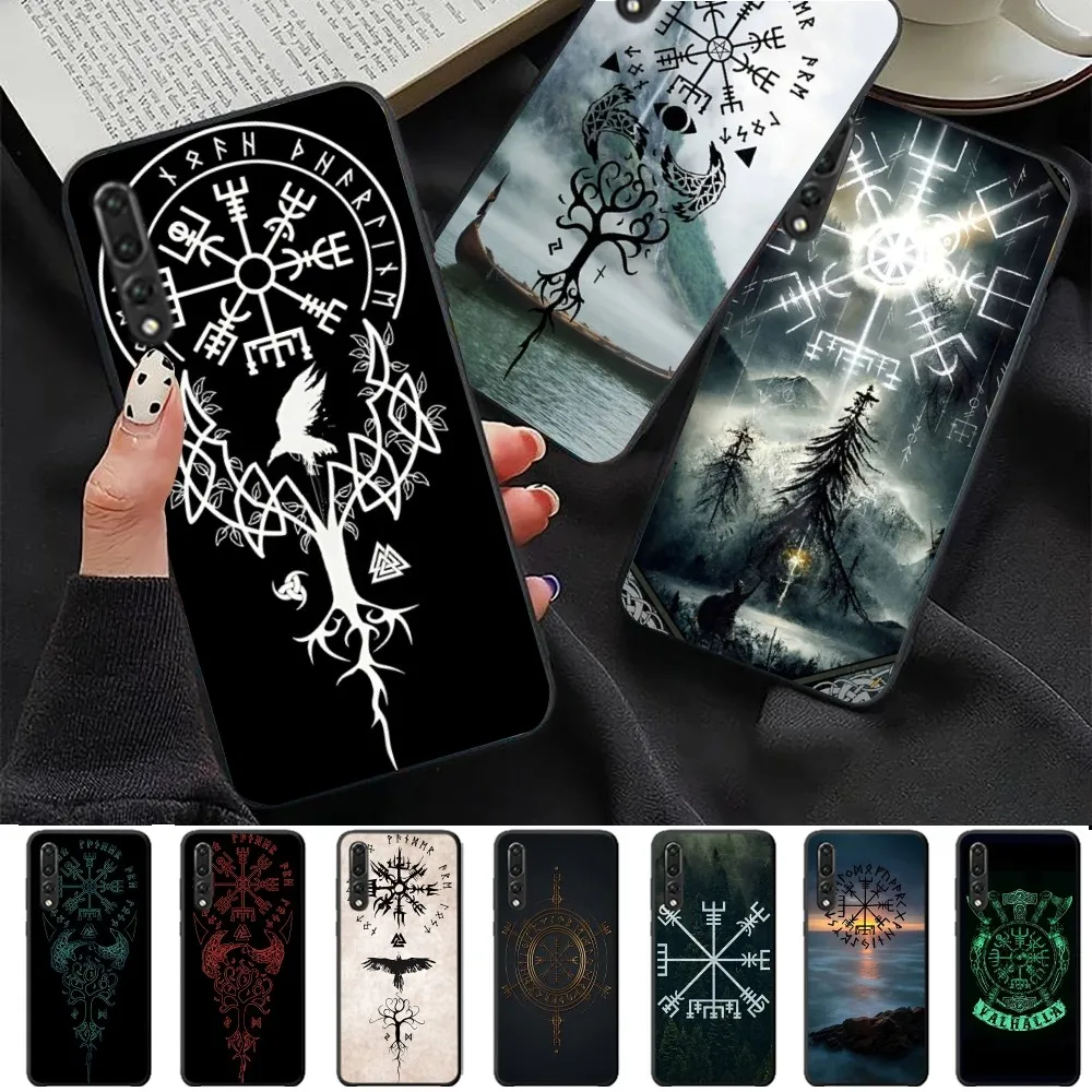 V-Viking Vegvisir Logo Phone Case For Huawei P 8 9 10 20 30 40 50 Pro Lite Psmart Honor 10 lite 70 Mate 20lite