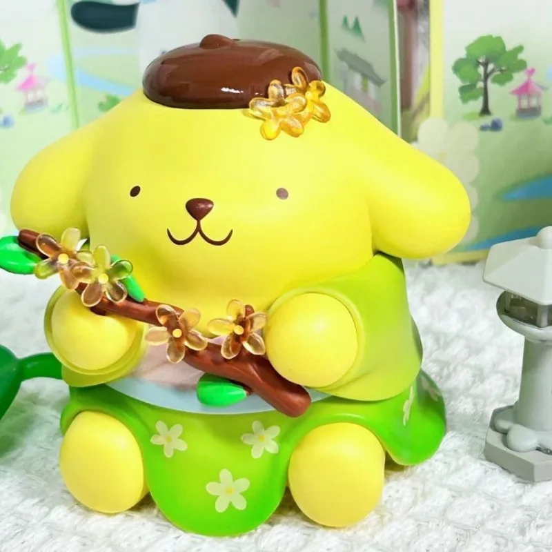 Sanrio nueva serie de flores de rima caja ciega Kawaii Kuromi Pochacco Cinnamoroll Melody caja misteriosa muñeca bolsa sorpresa decoración juguete para regalo