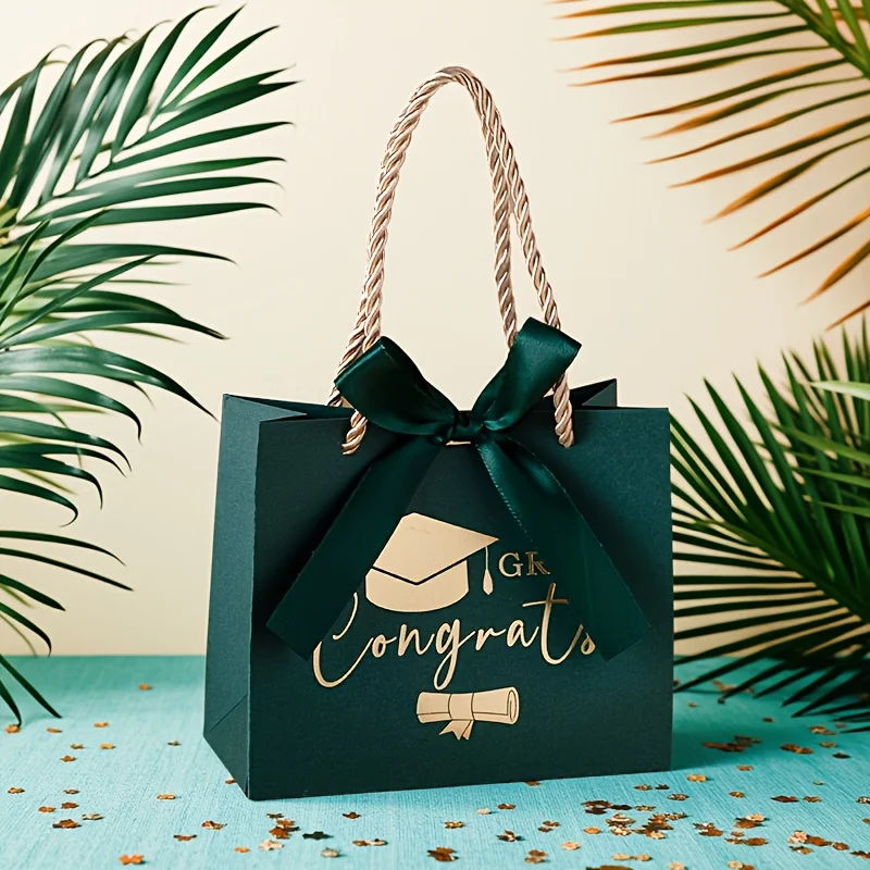 Doctor's Hat Handheld Gift Bag Box Graduation Season Candy Paper Box Bachelor's Hat Suitable for Candy Chocolate and Party Gifts view 5