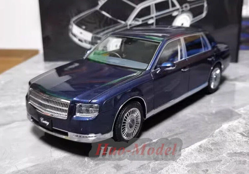 

ЖК-дисплей 1:18 для TOYOTA Century, литая под давлением модель автомобиля из сплава, детские игрушки, подарки на день рождения для мальчиков, коллекция украшений для хобби, синий/серебристый