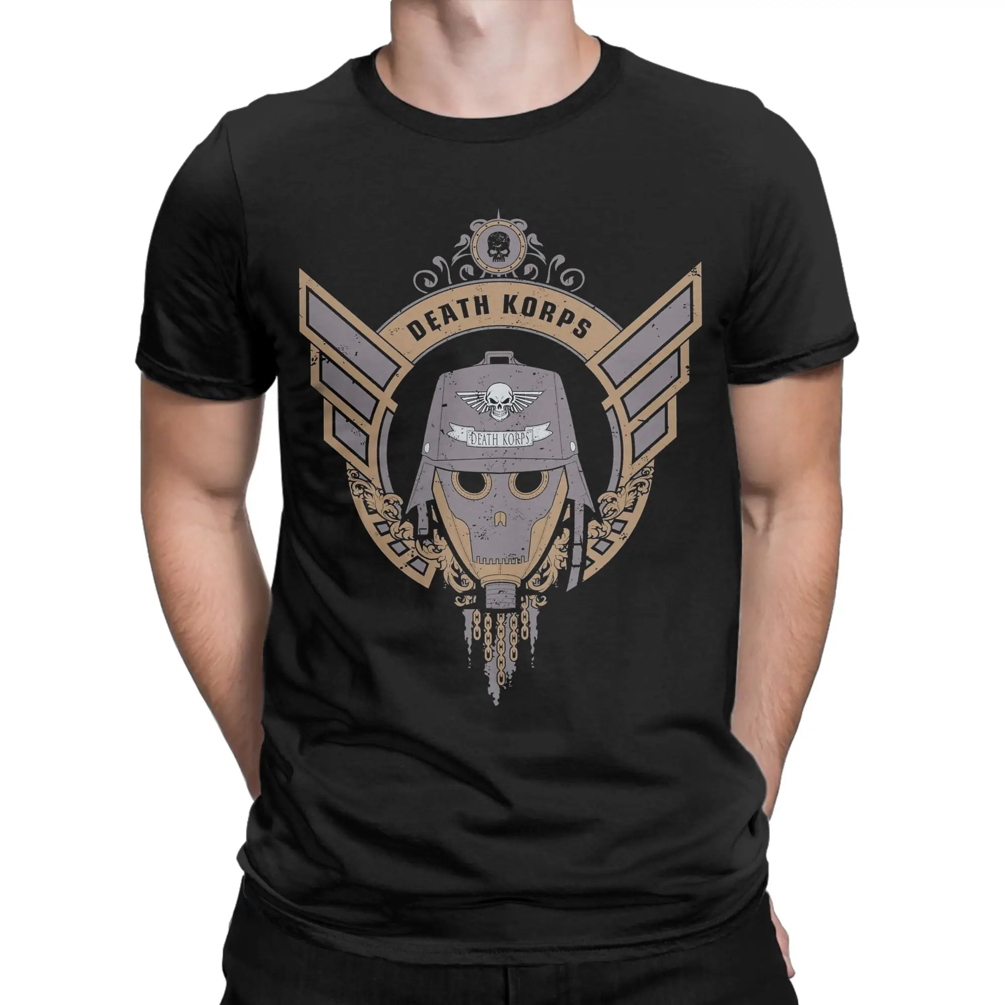 Death Korps of Krieg ELITE T-Shirts for Men  Casual Pure Cotton Tee Shirt Round Collar Short Sleeve T Shirt New Arrival Clothing