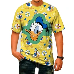 Disney Donald Duck T-Shirt For Men Summer Cartoon Print Tops Tees Fashion Short Sleeve Clothing Male Casual Stylish Streetwear