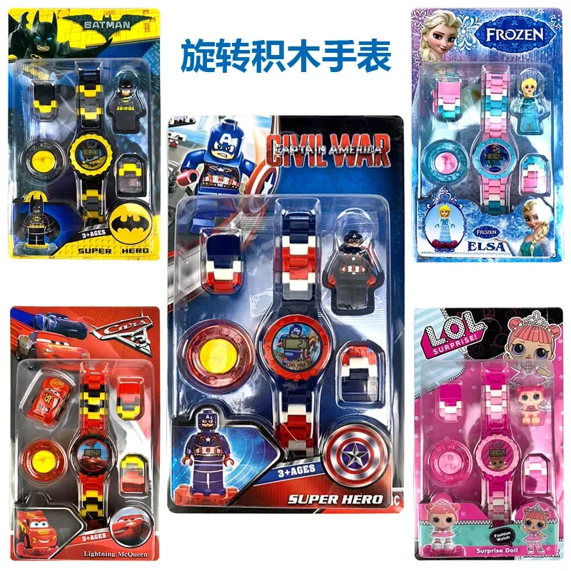 Superhero Series Building Blocks Watch Children Cartoon Comics Boy Girl Toy Holiday Birthday Gift  Action Figure