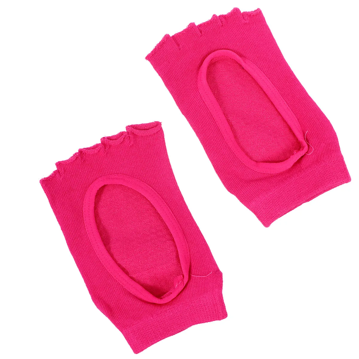 1Pair Yoga Socks Cotton Breathable Hollow Non-Slip Five Fingers Separate Package Rosy Color Ideal Fitness Exercise Summer