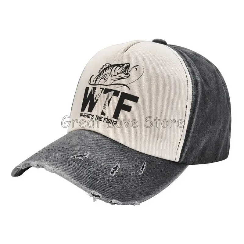 wtf-onde-esta-ao-peixe-bones-de-beisebol-estampados-unissex-bone-de-algodao-lavado-chapeu-de-pai-chapeu-de-cowboy-vintage-ajustavel-retro-bone-com-viseira-de-sol