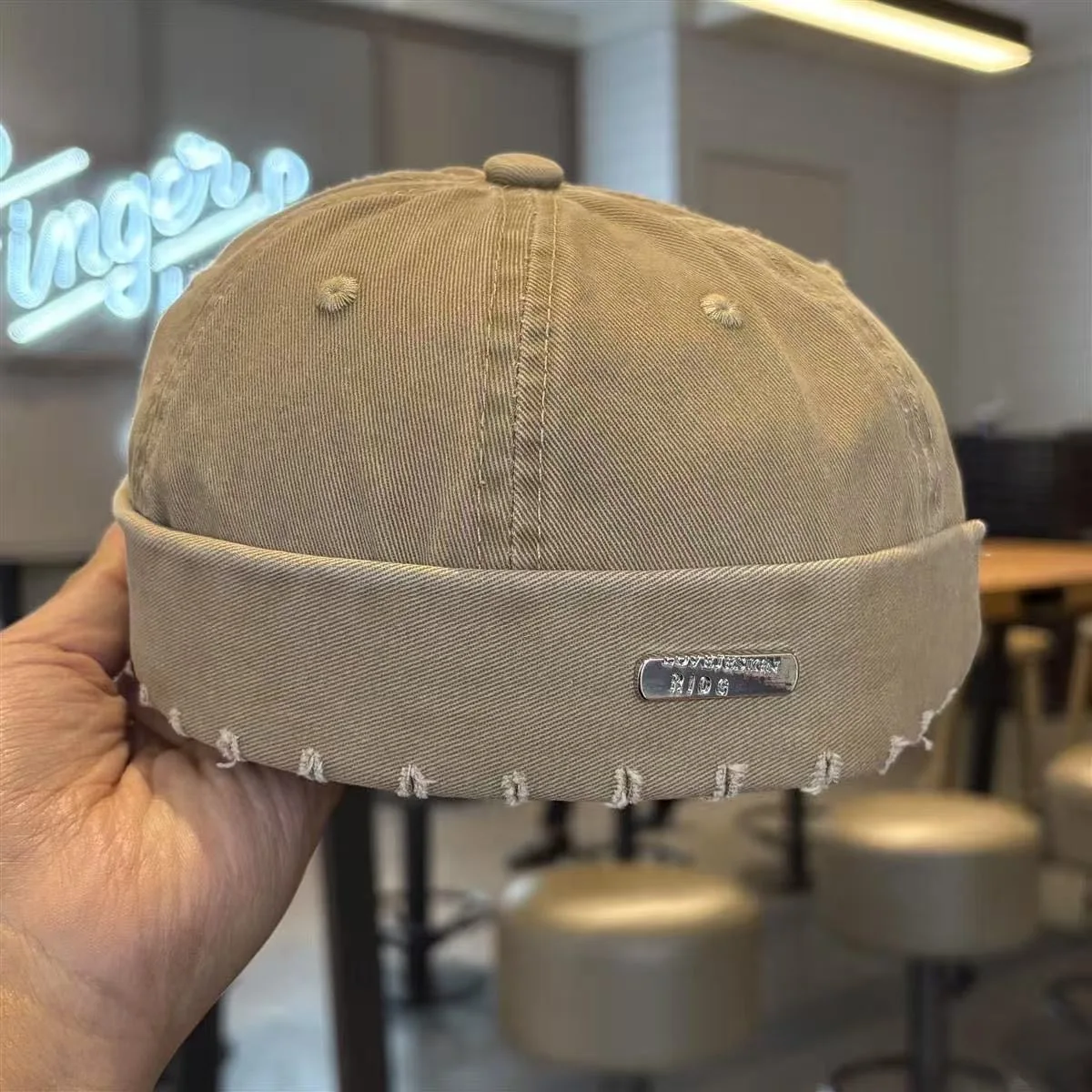 Washed Cotton Melon Hat Fashion Meteor Cold Hat Female Hip Hop Street Light Board Landlord Hat Retro