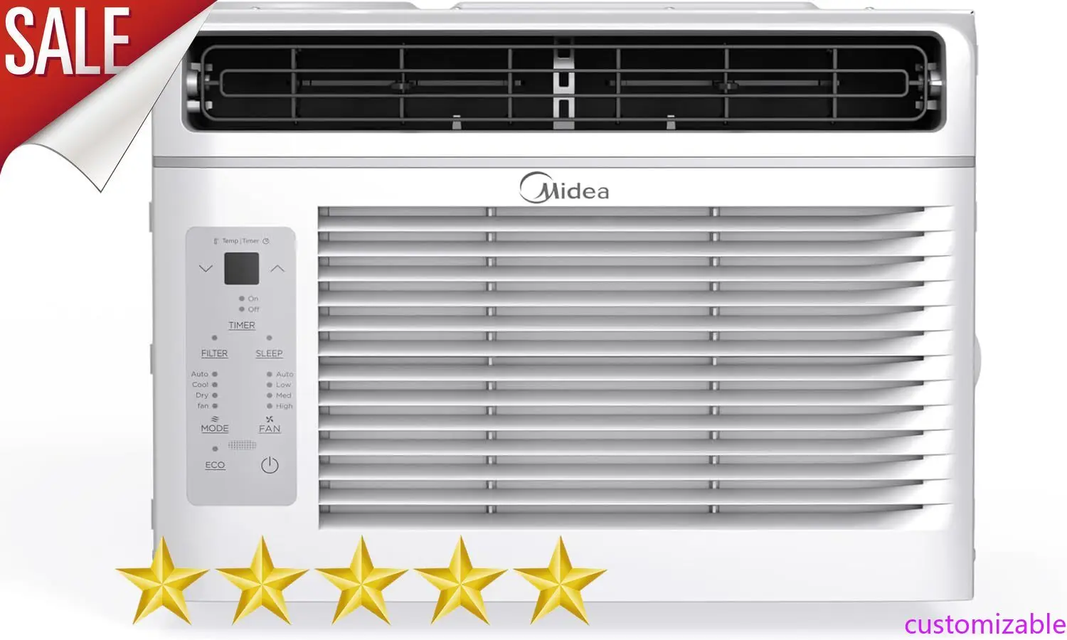 

Customizable MAW05R1JWT-B Electronic 5K 5,000 BTU, 3-in-1 Fan/Dehumidifier Window AC Unit, Easycool Air Conditioner with R