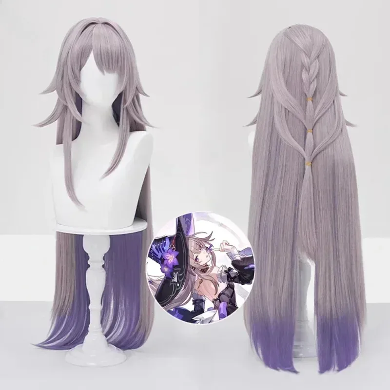 

The Herta Cosplay Wig 95 cm Long Straight Mixed Purple Cosplay Wig Anime Heat Resistant Cosplay Wig