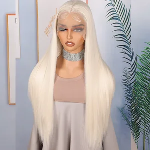 Glatte vorgefertigte weiße Blastgrau 26 Zoll 180 Dichte vordere Perücke synthetisch mit Babyhaar ohne tägliche Perücken 10 Hauptverkäufe synthetischer Gewebe - №7