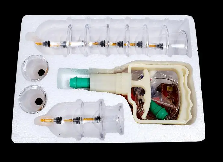 12 piece in vacuum cupping, thickening the cupping apparatus household suction type tank magnets pull body massager